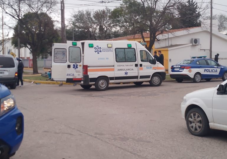Motociclista lesionada en un accidente en Balnearia