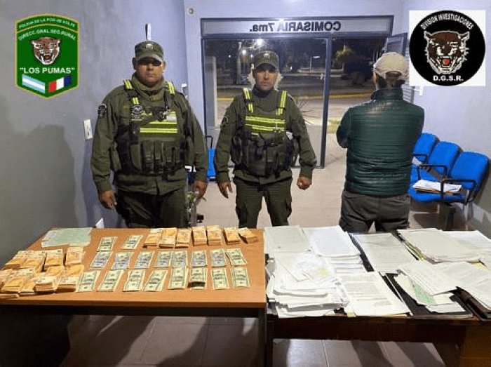 Secuestraron gran cantidad de dinero en un control policial en Arrufó