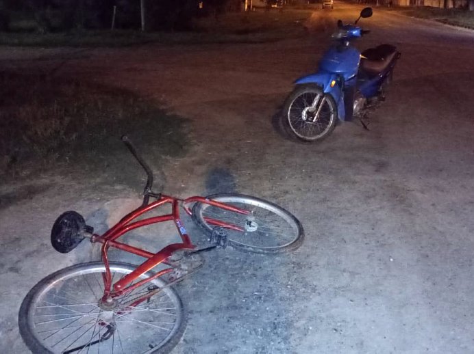 Ciclista lesionada al accidentarse en San Guillermo