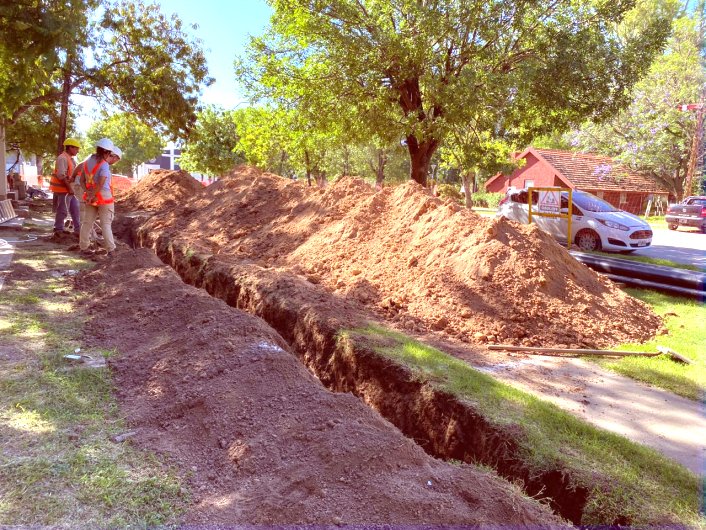Sigue avanzando en la obra de gas natural en Brinkmann