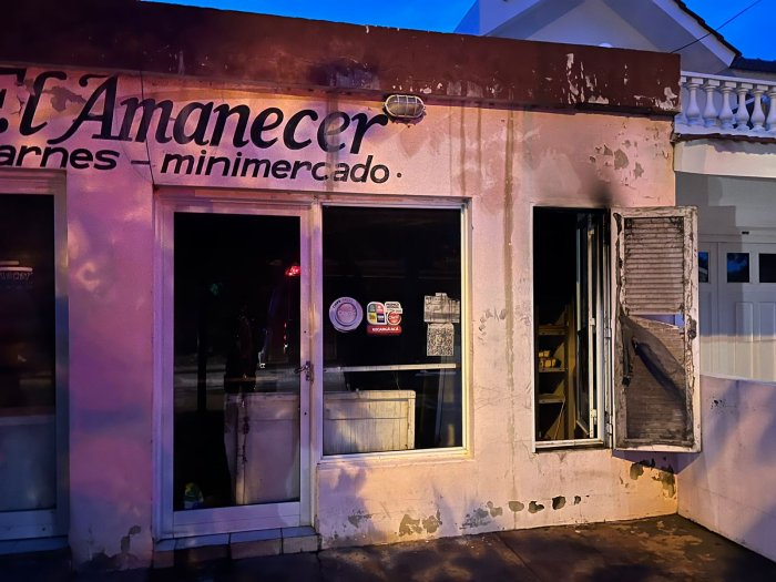 Un menor y un joven implicados en un robo e incendio de un comercio de Morteros