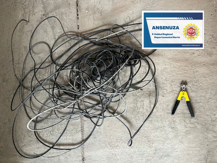 Morteros: Lo detuvieron por robar cables 