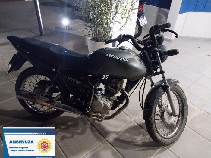 Fue encontrada en Brinkmann una moto robada en Morteros
