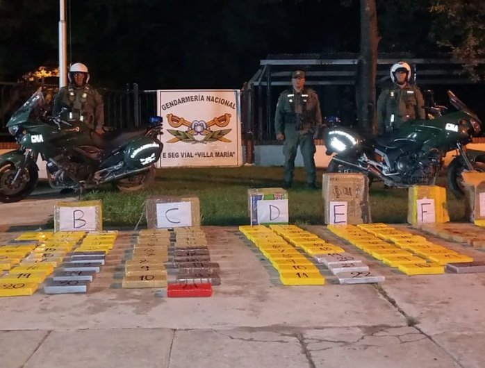 Decomisaron 150 kgs. de cocaína en un procedimiento a la altura de Morteros