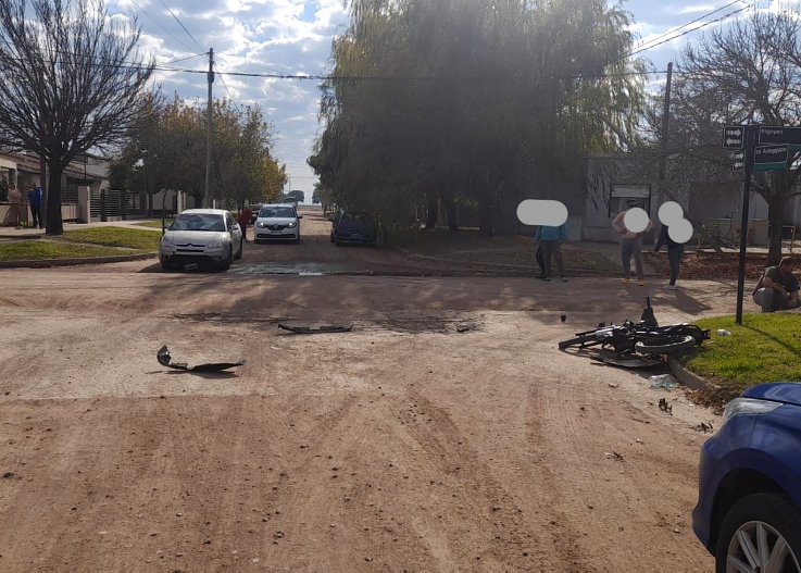 Motociclista sufrió lesiones al accidentarse en Porteña