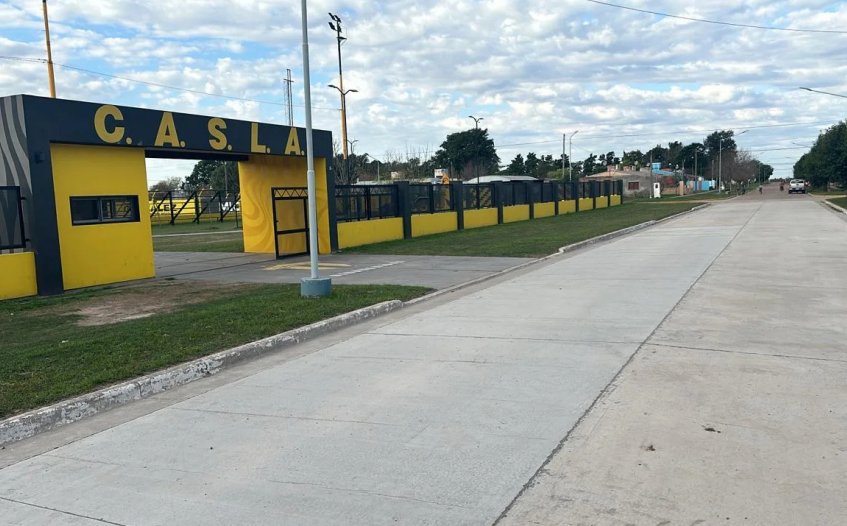 Ambrosetti: Inauguraron pavimento y obras en el club San Lorenzo