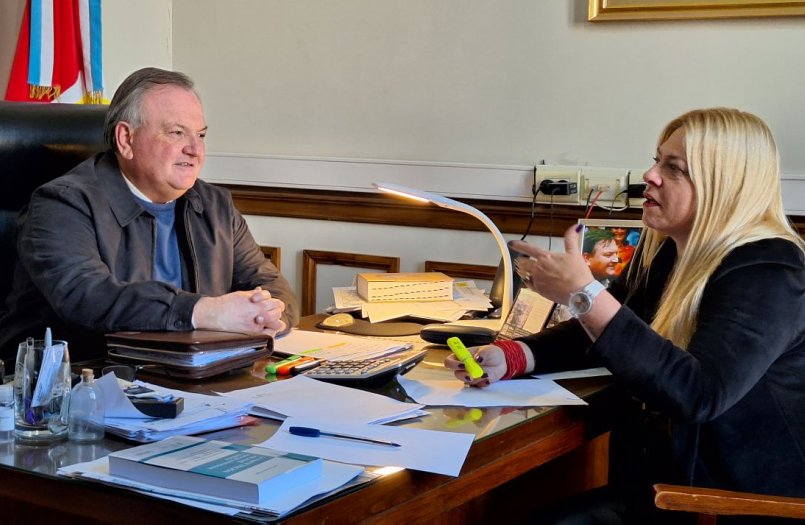 Michilig y Dupouy repasaron gestiones e inversiones provinciales para Ceres