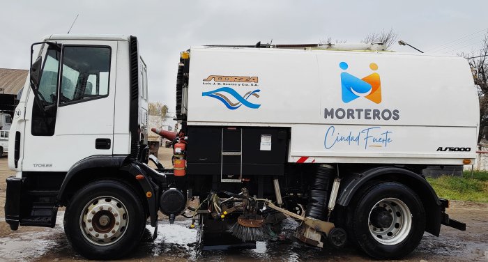 La Municipalidad de Morteros nuevamente pone en marcha el camión barredora