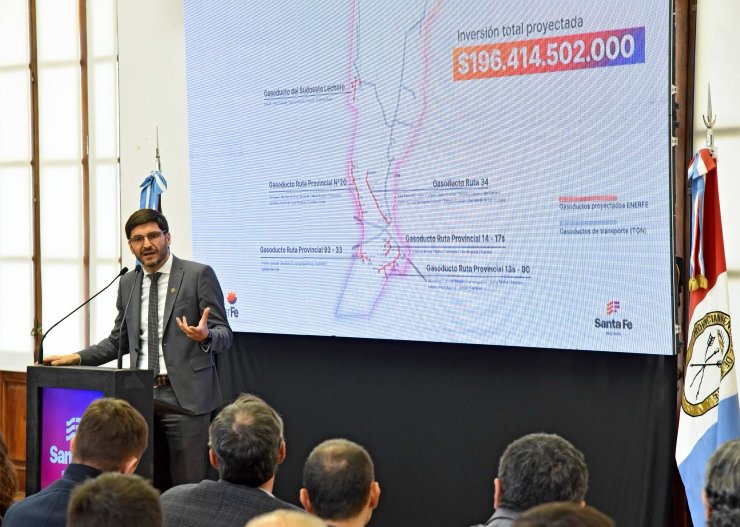 Pullaro anunció una inversión de $ 196 mil millones en un histórico plan de gasoductos 