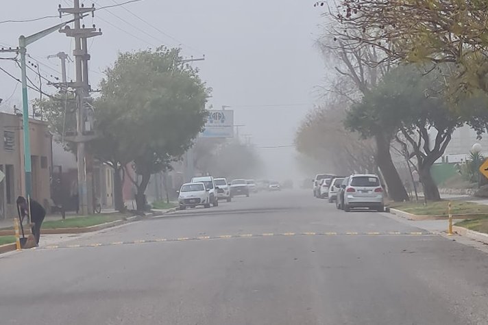 El viento norte provocó una importante tormenta de sal en La Para