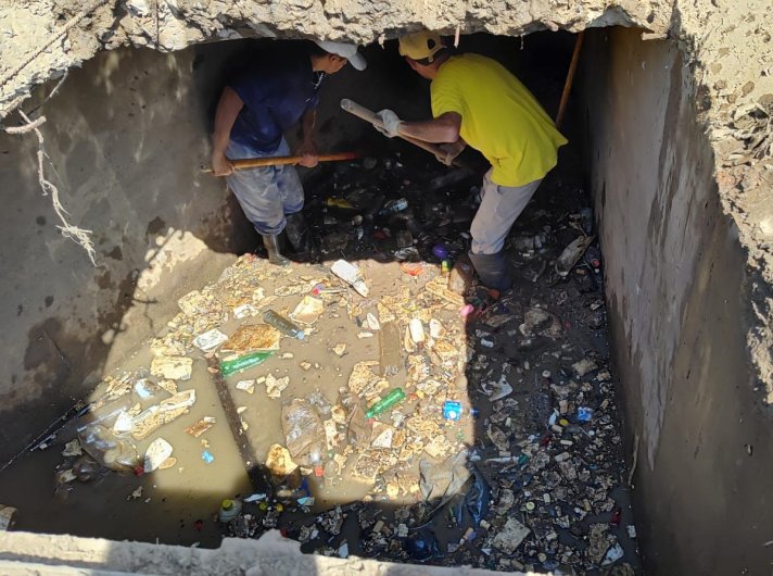 Avance en el mantenimiento y limpieza de canales en Morteros