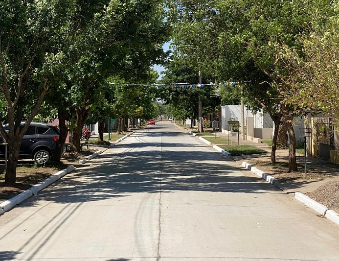 Inauguraron la pavimentación de calle Las Heras en Morteros