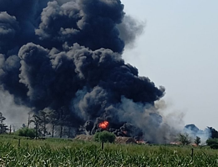 Otra vez se desató un importante incendio en el basural de Suardi