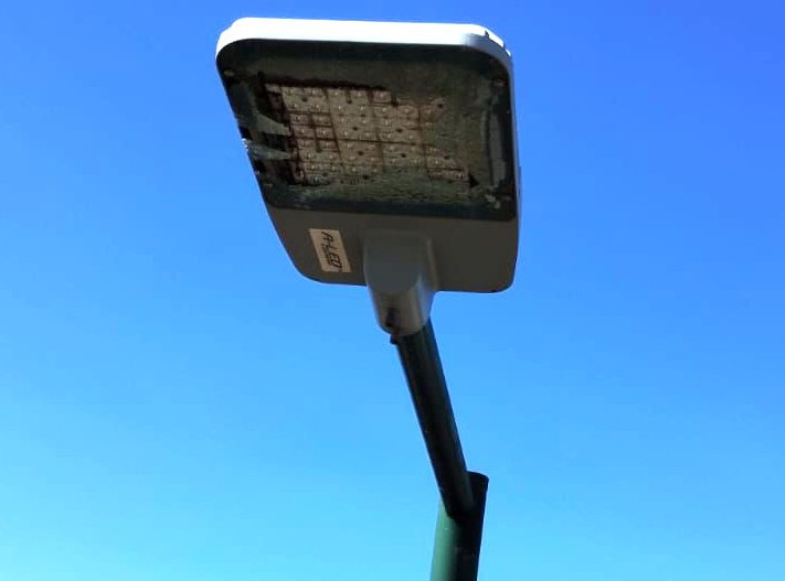 Hechos de vandalismo contra el alumbrado público de Suardi