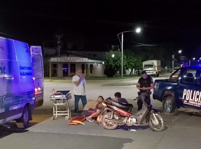 Mujer lesionada en un accidente en San Cristóbal