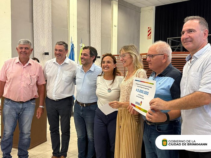 La Vicegobernadora Myrian Prunotto entregó fondos a instituciones de Brinkmann