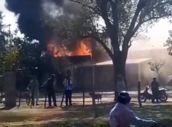 Importante incendio en una vivienda de San Cristóbal