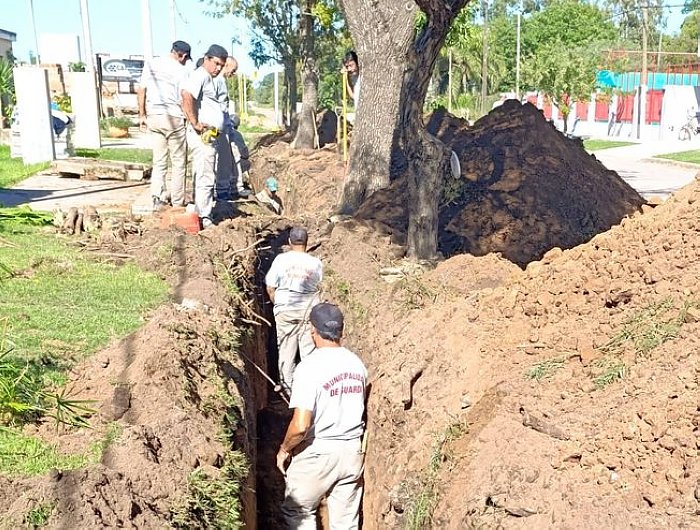 Suardi: El municipio sigue trabajando en la obra de cloacas
