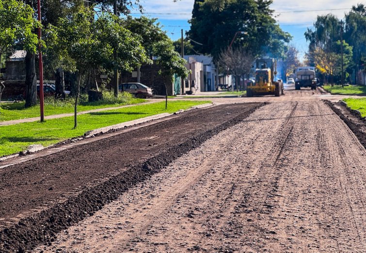 Porteña: Avanzan con las obras de ripiado en el oeste de la localidad