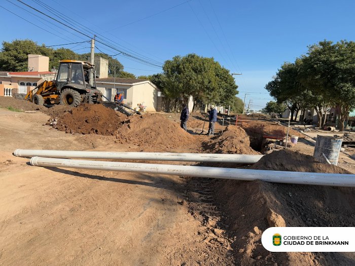 Brinkmann: Avanza la obra de cloacas en Barrio Argentina 2000