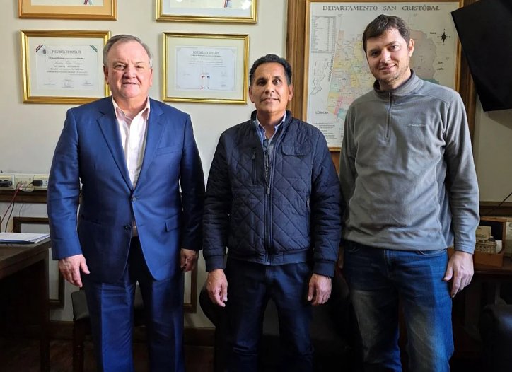 El senador Michlig recibió al Pte. Comunal Marcelo Lind por gestiones y obras para Moisés Ville