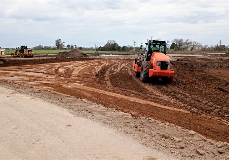 Vialidad sigue avanzando con la rotonda a la altura del Km 254