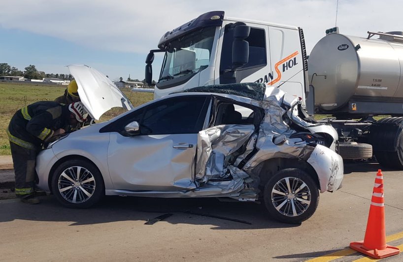 Accidente en el desvío Norte de Morteros