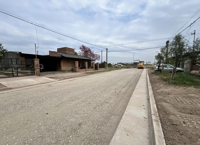 Morteros: Concluyeron las obras de cordón cuneta en tres calles de barrio Sucre