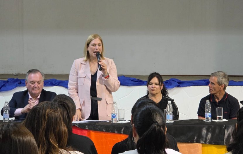 Michlig y Scaglia encabezaron una intensa agenda en Hersilia y Colonia Rosa