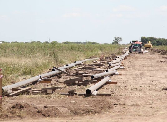 Michlig y Garibay recorrieron las obras del gasoducto