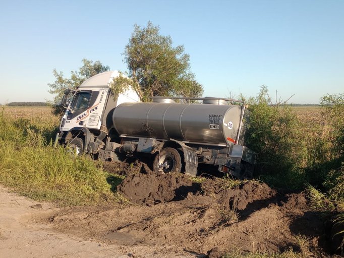 Un camión protagonizó un accidente en Palacios