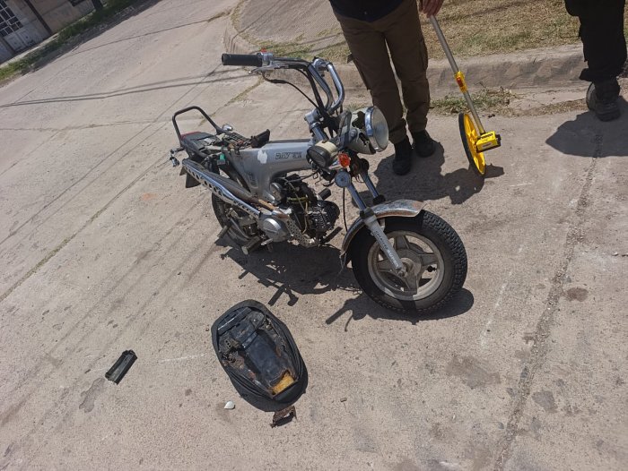 Mujer lesionada en un accidente en San Cristóbal