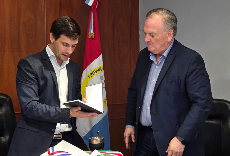 Michlig visitó Rafaela y respaldó la gestión del intendente Viotti