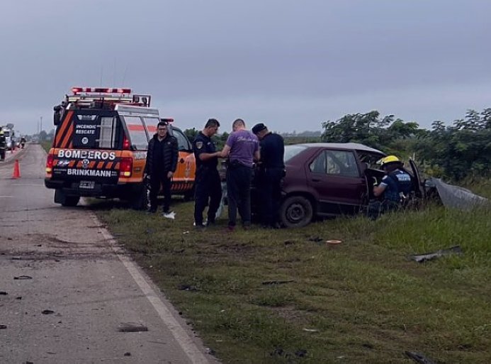 Choque fatal en Ruta Provincial 1 entre Brinkmann y Colonia Vignaud