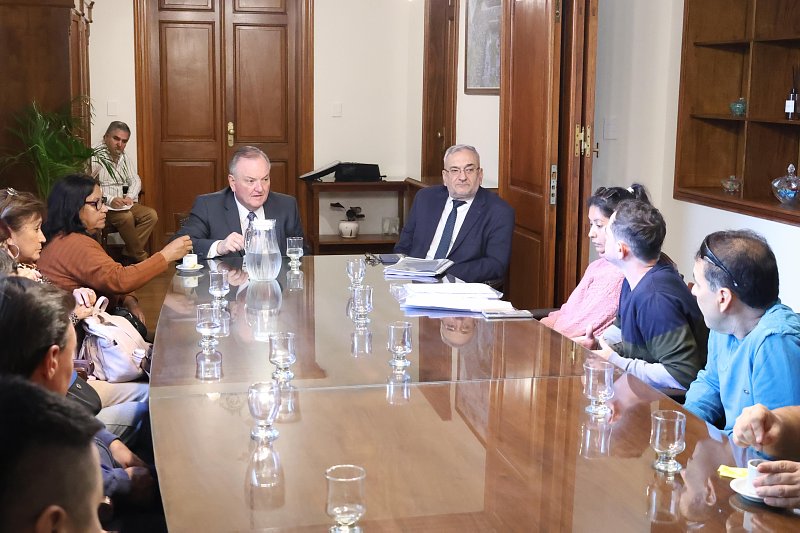 Trabajadores de “Verónica” fueron recibidos por los senadores Michlig y Calvo