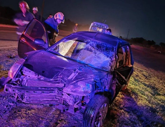 Accidente vehicular en Ruta Provincial 1 a la altura de Colonia Iturraspe
