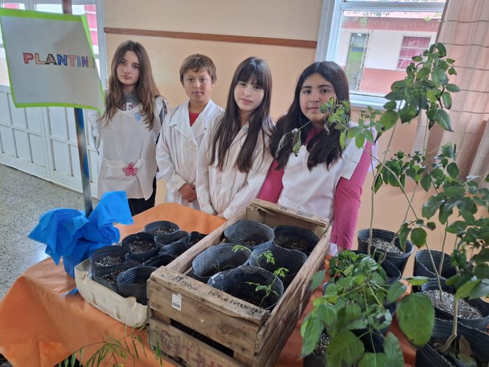 Alumnos de la Escuela 6141 de Suardi impulsan un proyecto de vivero con especies nativas para la comunidad