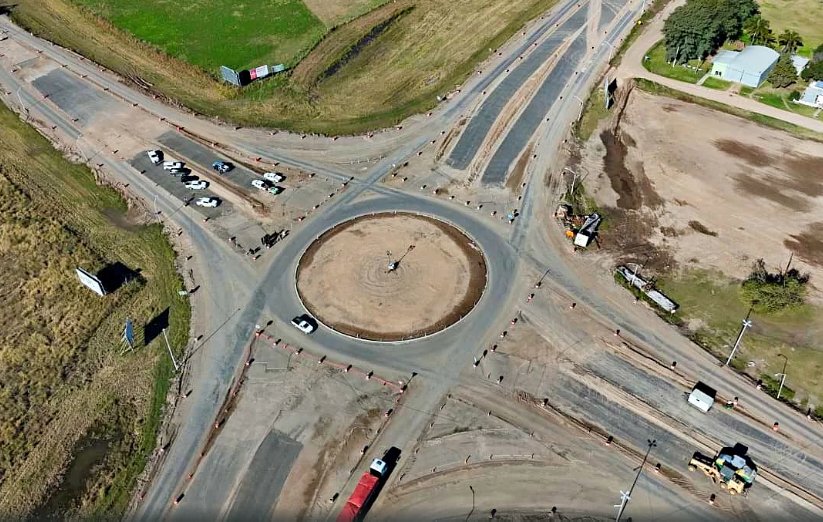 Avanza la construcción de la rotonda de Arrufó y destacan que reducirá al mínimo el riesgo de accidentes