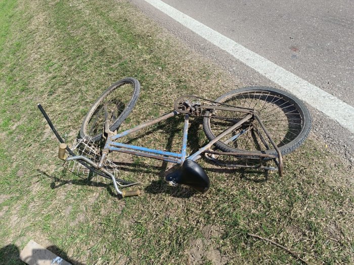 Ceres: Un ciclista fue hospitalizado tras un accidente sobre la Ruta 17
