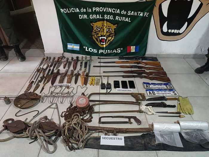 Ceres: Allanamientos por caza furtiva y abigeato terminaron con siete personas aprehendidas