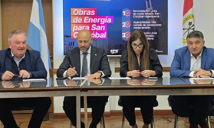 Anunciaron obras eléctricas por más de $7.800 millones para San Cristóbal y Castellanos