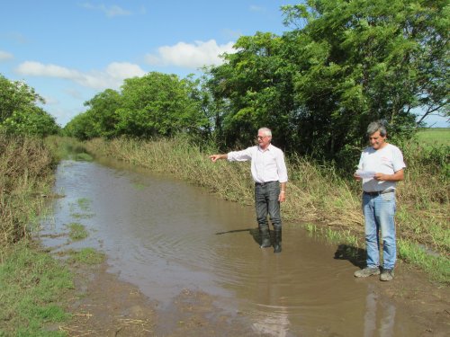 Suardi: Boscarol verificó el funcionamiento de obras hídricas