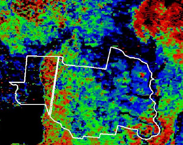 Imágenes satelitales de las inundaciones en el departamento San Cristóbal  