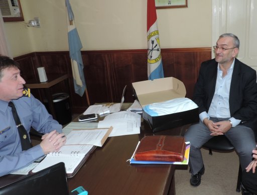 El Senador Calvo se entrevistó con el nuevo Jefe de la UR V