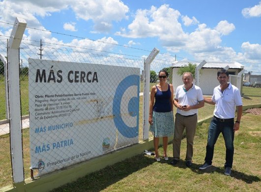 Ramos visitó San Guillermo y habilitó una planta de agua potable