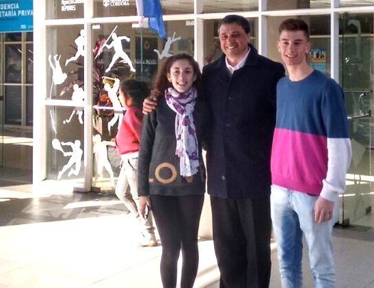 Brenda Czech y Tomás Brezzo visitaron la Agencia Córdoba Deportes