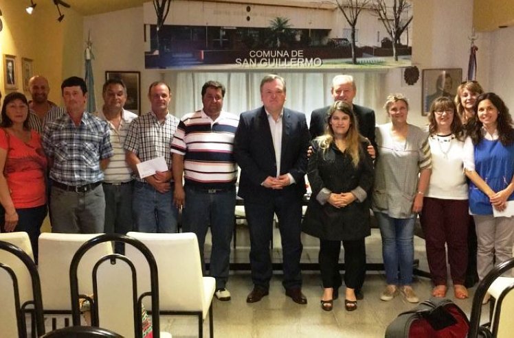 Michlig visitó San Guillermo se reunió con autoridades y entregó aportes