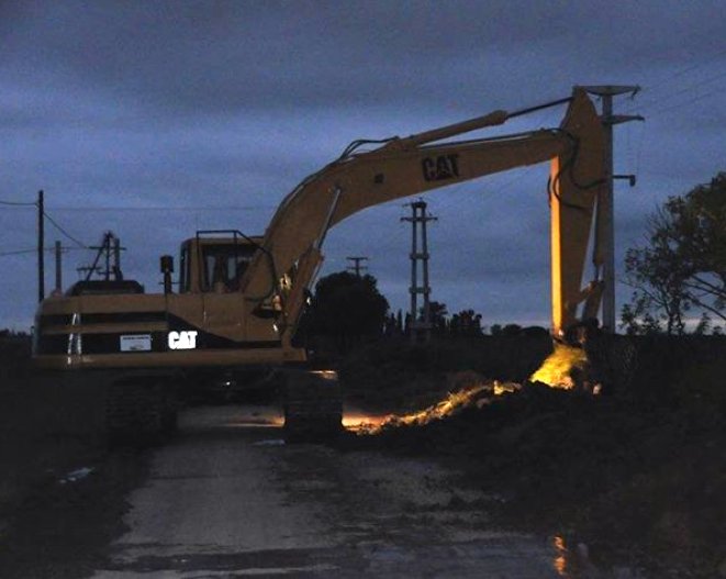 Balnearia: Amplían las canalizaciones para contener el ingreso de agua
