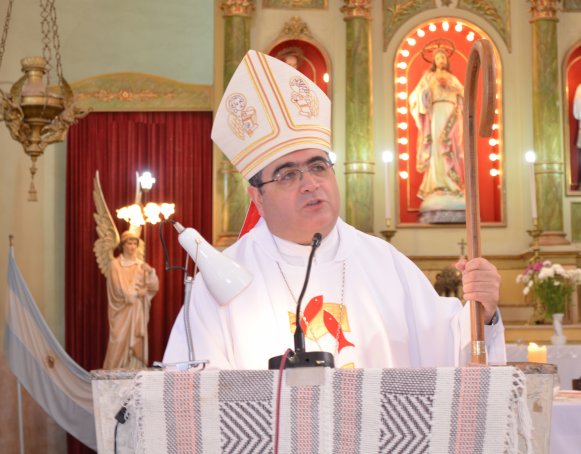 Monseñor Buenanueva envió su mensaje de solidaridad a Balnearia