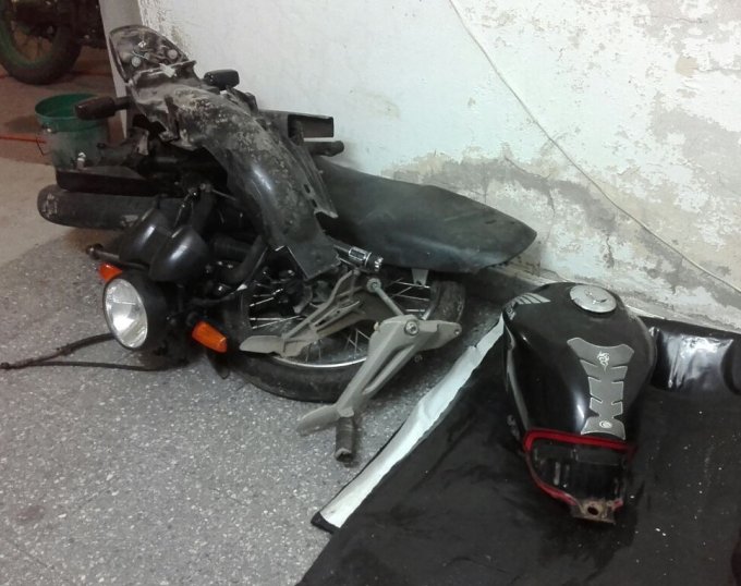 Villa Trinidad: Encontraron partes de una moto robada en Suardi